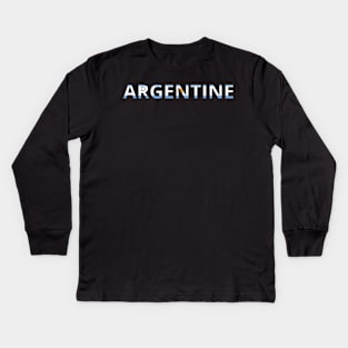 Drapeau Argentine Kids Long Sleeve T-Shirt